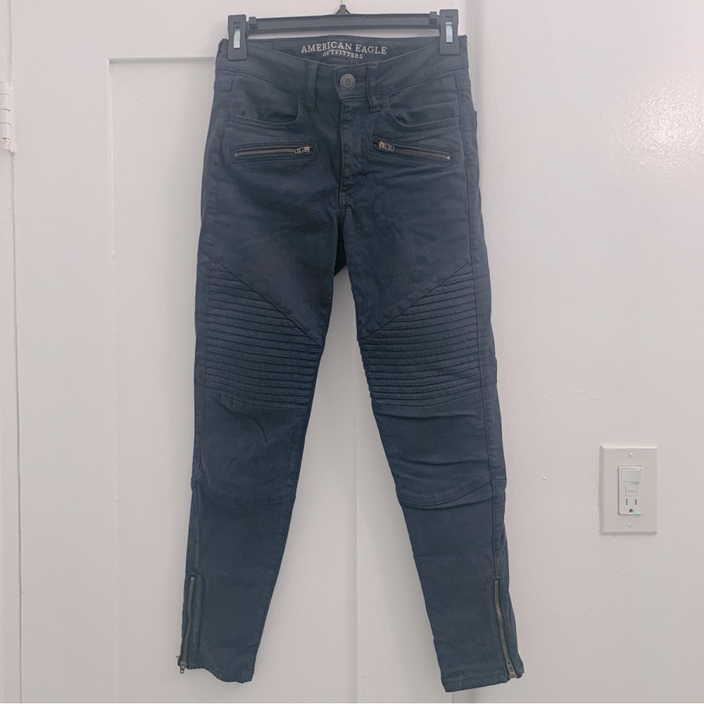 American Eagle Hi-Rise Moto Jeggings